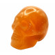 Skull orange calcite