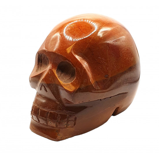 Skull orange jasper
