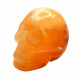 Skull orange calcite