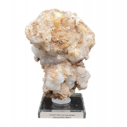 Opale hyalite sur calcédoine