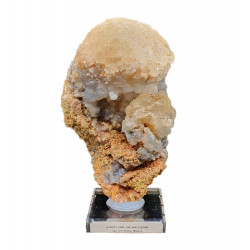 Hyalite opal on chalcedony