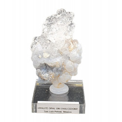 Hyalite opal on chalcedony