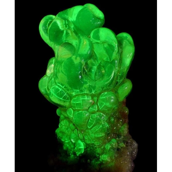 Hyalite opal on chalcedony