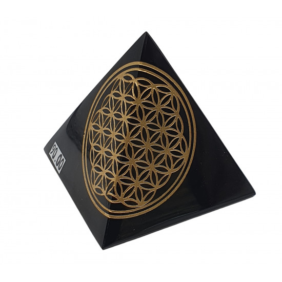 pyramide fleur de vie obsidienne