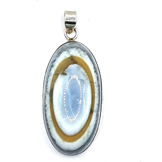 pendentif agate argent