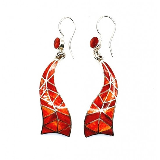 shell earrings silver 