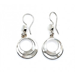 shell earrings silver 