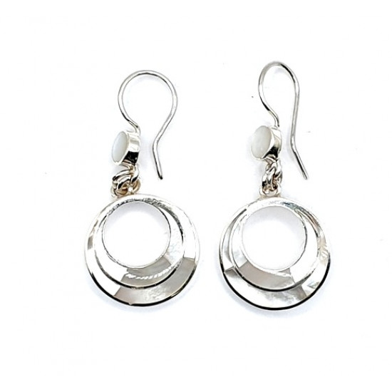 shell earrings silver 