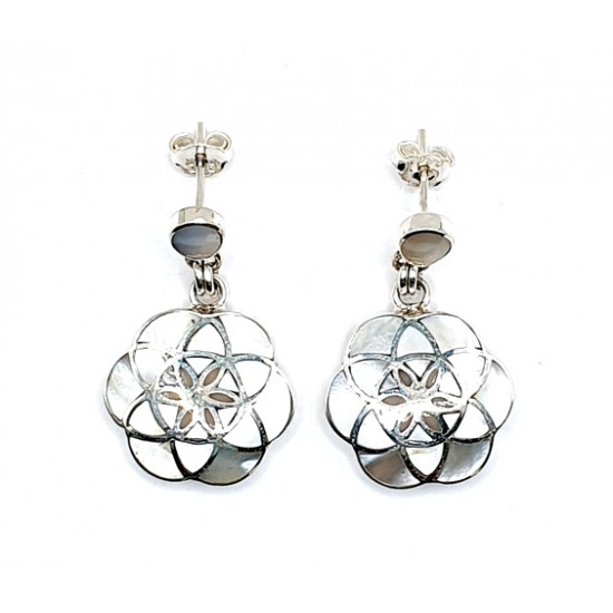 shell earrings silver 