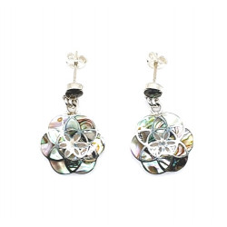 shell earrings silver 