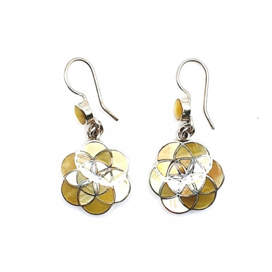 shell earrings silver 