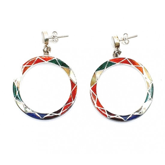 shell earrings silver 