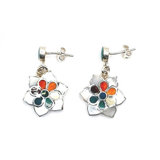 shell earrings silver 