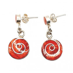 shell earrings silver 