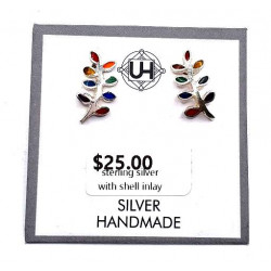 shell earrings silver 