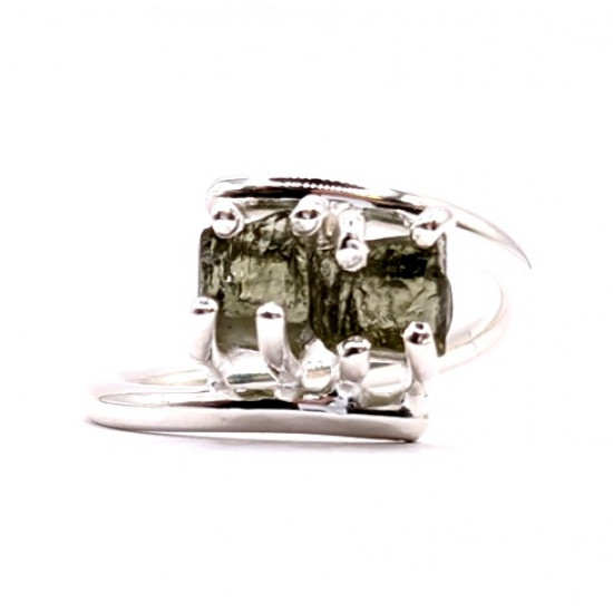 Ring moldavite Sterling Silver