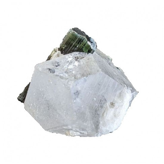 tourmaline verte sur quartz
