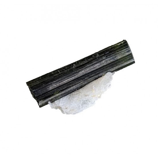 tourmaline verte sur quartz