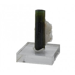 green tourmaline on quartz