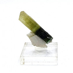 green tourmaline on quartz