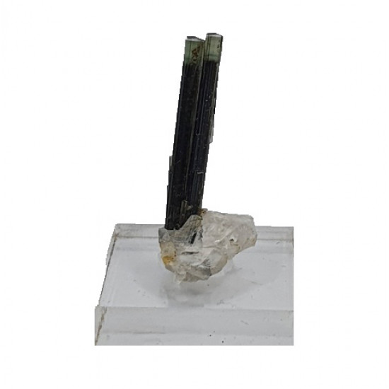 green tourmaline on quartz
