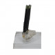 green tourmaline on quartz