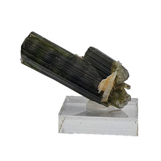 tourmaline verte sur quartz