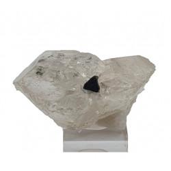green tourmaline on quartz