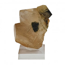 green tourmaline on quartz