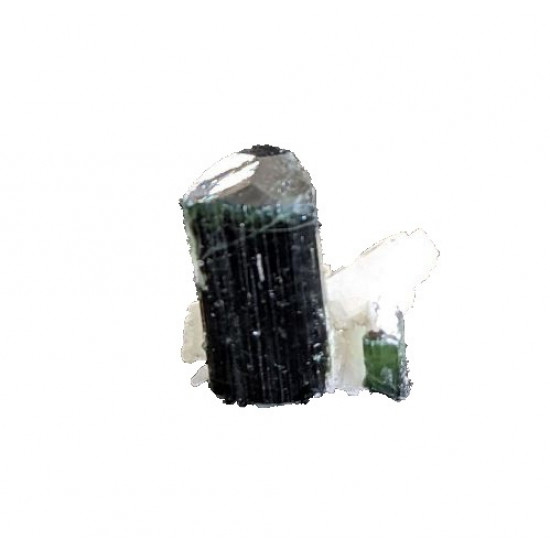 tourmaline verte sur quartz