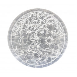charging plate tree life selenite 12 cm 