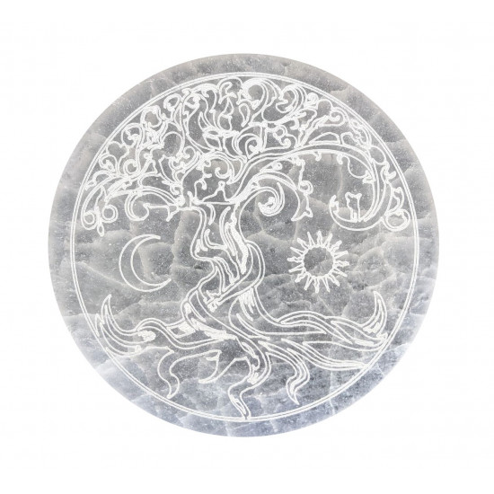 charging plate tree life selenite 12 cm charging plate tree life selenite 12 cm