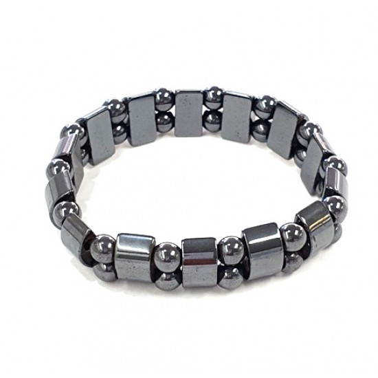 Small Magnetic Hematite Tank Bracelet