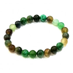 Bracelet agate serpent verte 8mm 