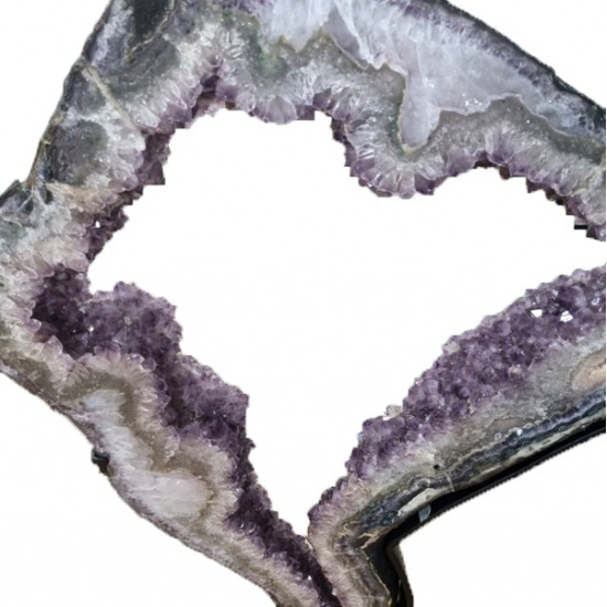 Slice of amethyst geode