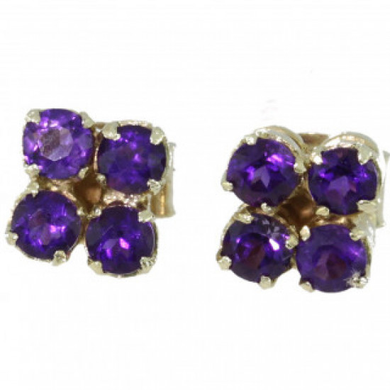 Vermeil Amethyst Earrings EF-27