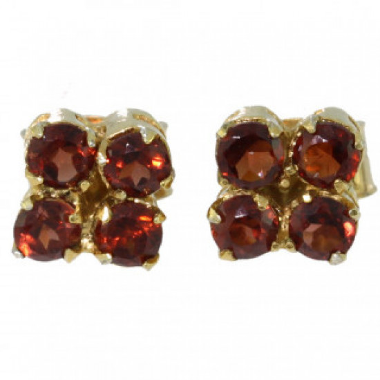 Vermeil Garnet Earrings EF-27