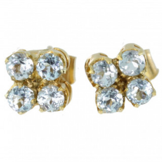 Vermeil Blue Topaz Earrings EF-27