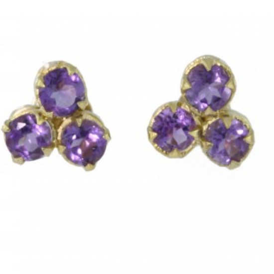 Vermeil Amethyst Earrings EF-29