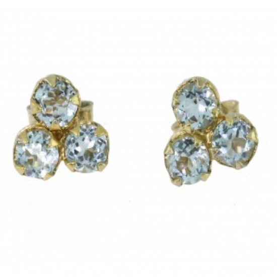 Vermeil Blue Topaz Earrings EF-29