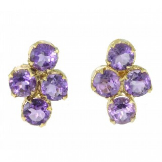 Vermeil Amethyst Earrings EF-32