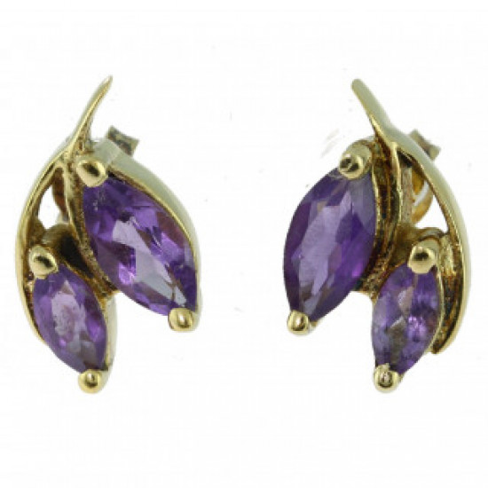 Vermeil Amethyst Earrings EF-34