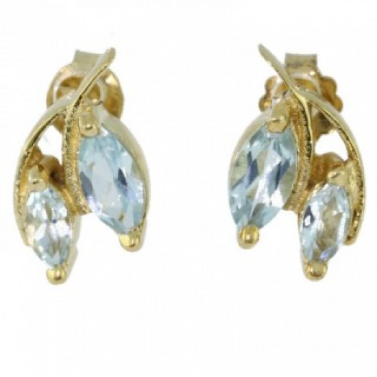 Vermeil Blue Topaz Earrings EF-34