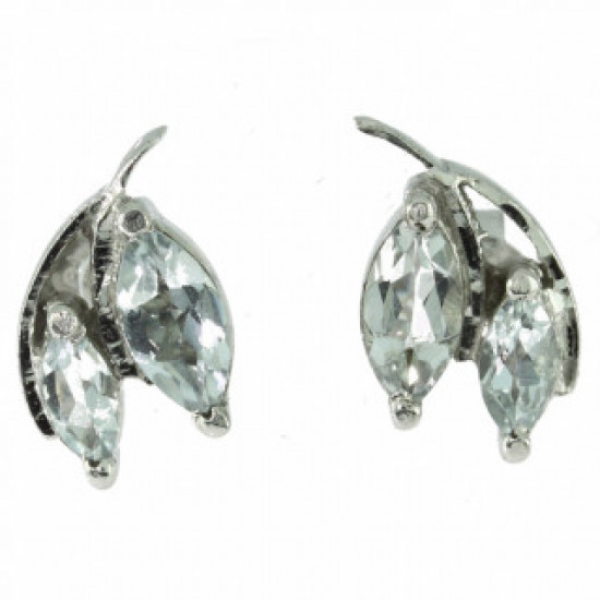 Sterling Silver Aquamarine Earrings EF-34 Sterling Silver Aquamarine Earrings EF-34