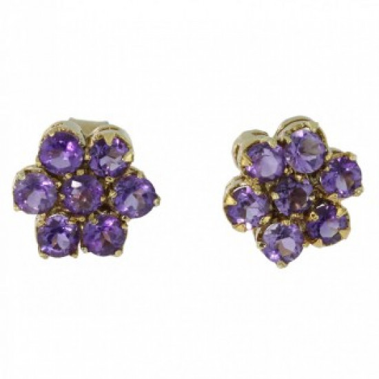 Vermeil Amethyst Earrings EF-36