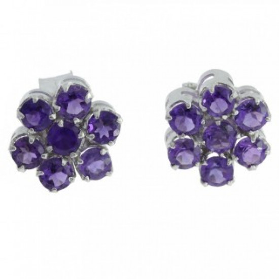 Sterling Silver Amethyst Earrings EF-36 Sterling Silver Amethyst Earrings EF-36