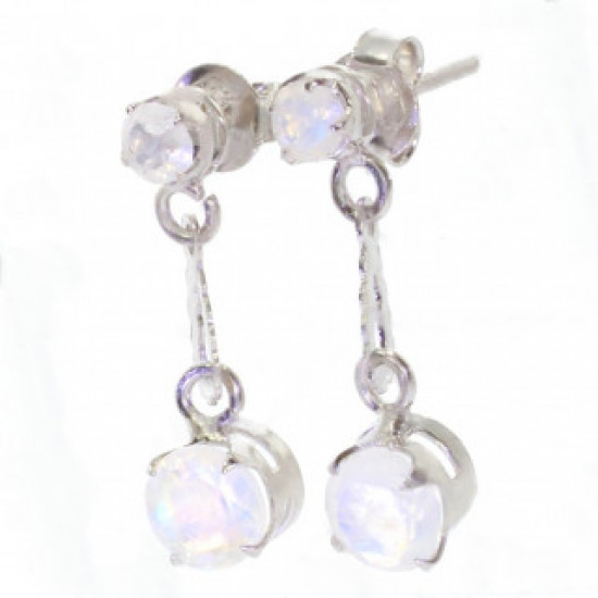 Sterling Silver Moonstone Earrings EF-38