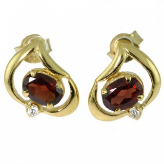 Vermeil Garnet Earrings EF-39