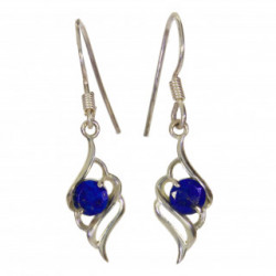 boucles d'oreilles argent lapis lazuli EF-46