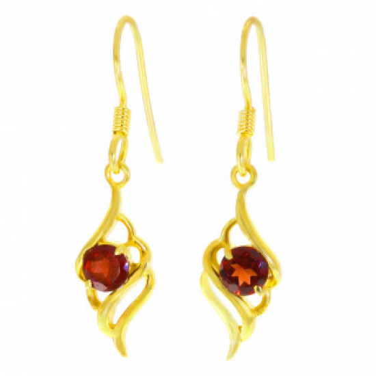 Vermeil Garnet Earrings EF-46